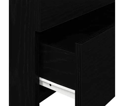 Naktsskapītis Ar 2 Atvilktnēm, Melns, 40X36,5X62 Cm Vidaxl