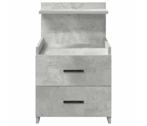 Naktsskapītis Ar 2 Atvilktnēm, Betona Pelēks, 40X36,5X62 Cm Vidaxl