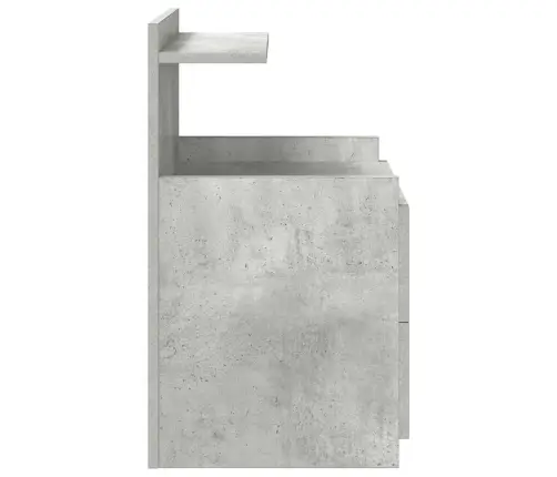 Naktsskapītis Ar 2 Atvilktnēm, Betona Pelēks, 40X36,5X62 Cm Vidaxl