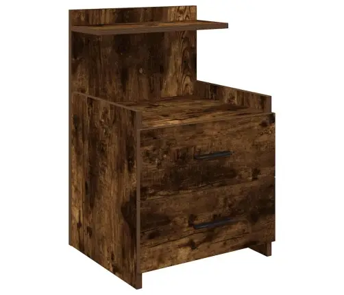 Naktsskapītis Ar 2 Atvilktnēm, Kūpināts Ozols, 40X36,5X62 Cm Vidaxl