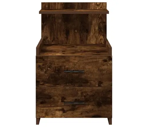 Naktsskapītis Ar 2 Atvilktnēm, Kūpināts Ozols, 40X36,5X62 Cm Vidaxl