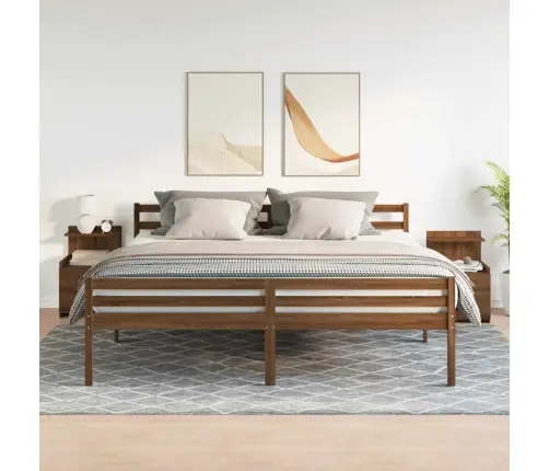 Öökapid 2 Tk 2 Sahtliga, Pruun Tamm, 40 X 36,5 X 62 Cm