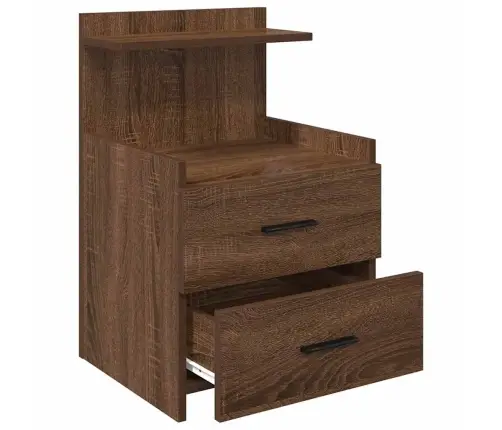 Öökapid 2 Tk 2 Sahtliga, Pruun Tamm, 40 X 36,5 X 62 Cm