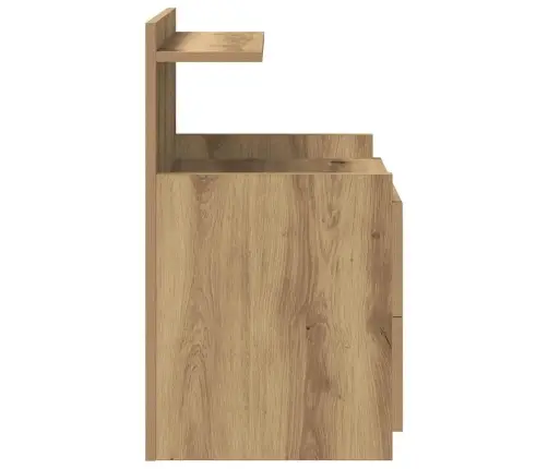 Naktinės Spintelės, 2 Vnt. Su 2 Stalčiais, Ąžuolo Spalvos, 40X36,5X62 Cm