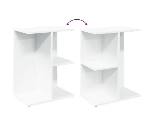 Naktsgaldiņš, Balts, 46,5X29X61 Cm, Inženierijas Koks Vidaxl