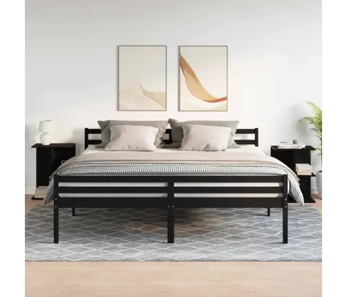 Naktsgaldiņi, 2 Gab., Melni, 46,5X29X61 Cm, Inženierijas Koks Vidaxl