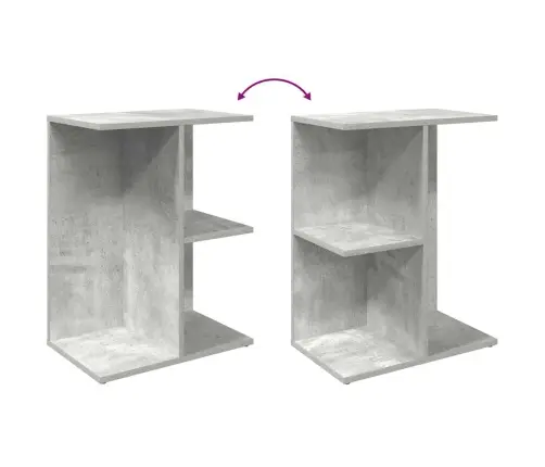 Naktinis Staliukas, Pilka, 46,5X29X61cm Apdirbta Mediena