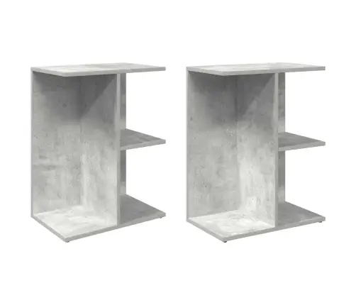 Naktsgaldiņi, 2 Gab., Pelēki, 46,5X29X61 Cm, Inženierijas Koks Vidaxl