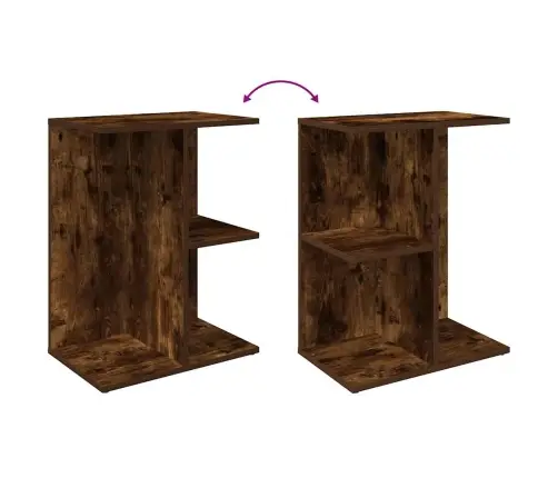 Naktinis Staliukas, Dūminio, 46,5X29X61cm Apdirbta Mediena