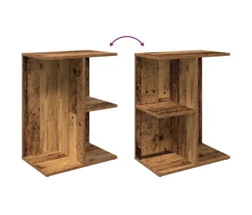 Naktsgaldiņš, Veca Koka Krāsā, 46,5X29X61 Cm, Inženierijas Koks Vidaxl