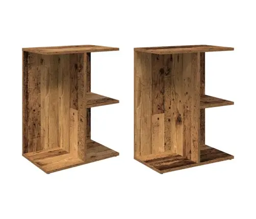 Naktinės Spintelės, 2Vnt., Medienos, 46,5X29X61cm Mediena