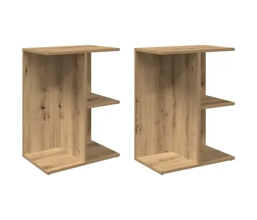 Naktsskapīši 2 Gab. Koka Krāsa, 46,5X29X61 Cm Inženierijas Koks Vidaxl