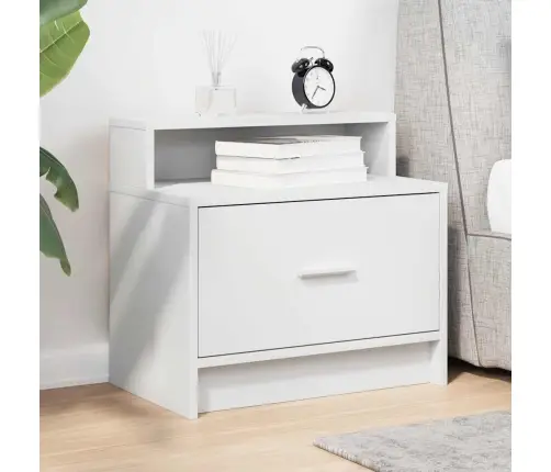 Spintelė Prie Lovos Su Stalčiumi, Balta, 51X31X47Cm