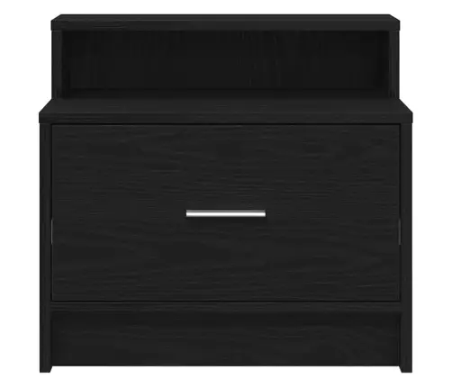 Naktsskapītis Ar Atvilktni, Melns Ozols, 51X31X47 Cm Vidaxl