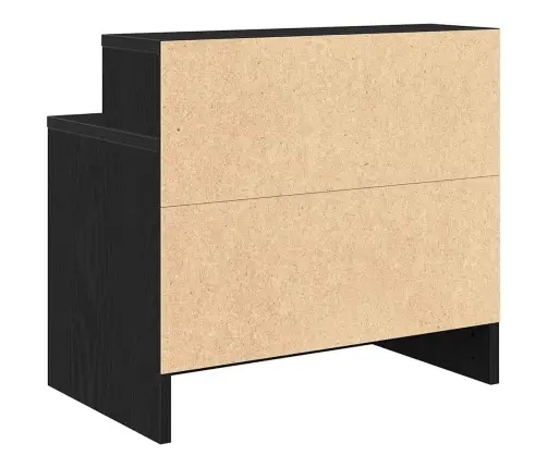 Naktsskapītis Ar Atvilktni, Melns Ozols, 51X31X47 Cm Vidaxl