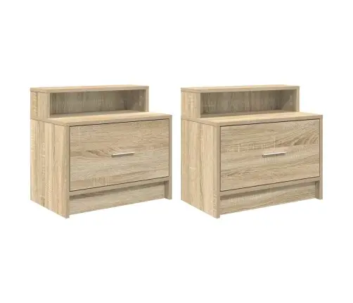 Naktinės Spintelės Su Stalčiumi, 2Vnt., Sonoma, 51X31X47Cm