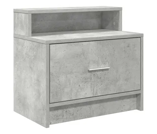 Naktsskapītis Ar Atvilktni, Betona Pelēks, 51X31X47 Cm Vidaxl