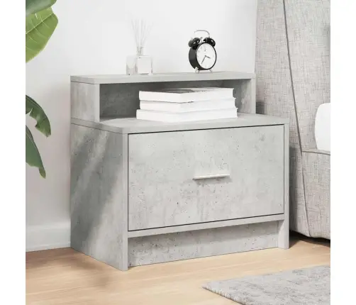 Naktsskapītis Ar Atvilktni, Betona Pelēks, 51X31X47 Cm Vidaxl