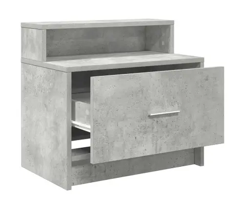 Naktsskapītis Ar Atvilktni, Betona Pelēks, 51X31X47 Cm Vidaxl
