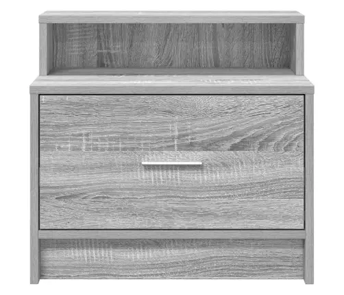 Naktinės Spintelės Su Stalčiumi, 2Vnt., Pilka, 51X31X47Cm Naktinės Spintelės Su Stalčiumi, 2Vnt., Pilka, 51X31X47Cm