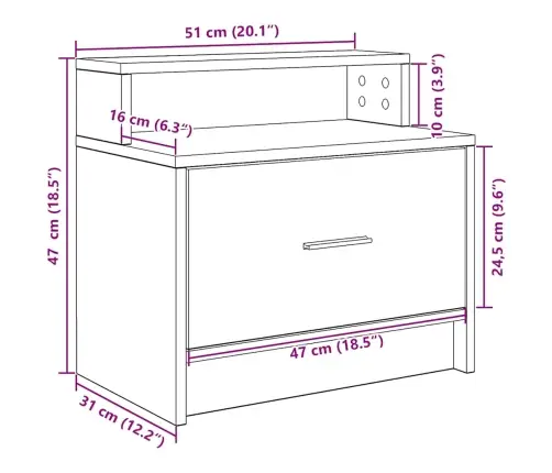Naktinės Spintelės Su Stalčiumi, 2Vnt., Pilka, 51X31X47Cm Naktinės Spintelės Su Stalčiumi, 2Vnt., Pilka, 51X31X47Cm