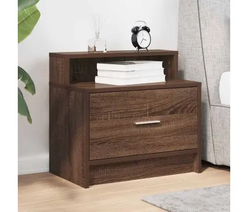 Naktsskapītis Ar Atvilktni, Brūna Ozola, 51X31X47 Cm Vidaxl