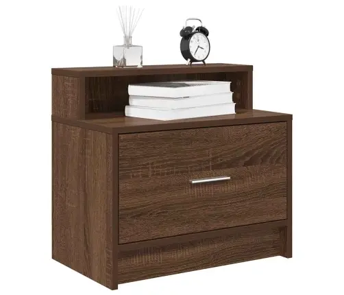 Naktsskapīši Ar Atvilktni, 2 Gab., Brūna Ozola, 51X31X47 Cm Vidaxl