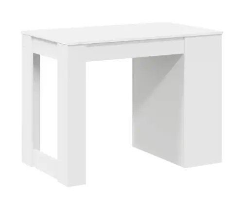 Kirjutuslaud Sahtli Ja Riiuliga, Valge 102X62X77,5Cm Ehituspuit