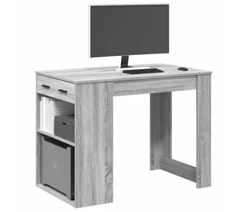 Rakstāmgalds Ar Atvilktni Un Plauktu, 102X62X77,5 Cm, Koks Vidaxl