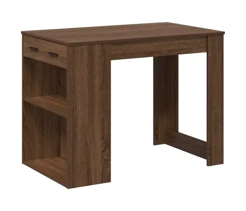 Rakstāmgalds Ar Atvilktni Un Plauktu, 102X62X77,5 Cm, Koks Vidaxl