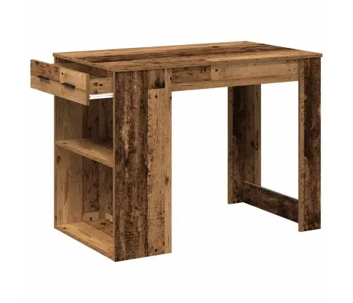 Kirjutuslaud Sahtli Ja Riiuliga, Vana Puit, 102X62X77,5 Cm