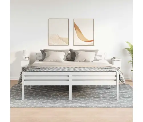 Naktinės Spintelės Su Stalčiumi, 2Vnt., Baltos, 20X36X60Cm