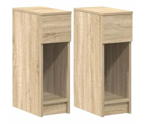 Naktinės Spintelės Su Stalčiumi, 2Vnt., Sonoma, 20X36X60Cm