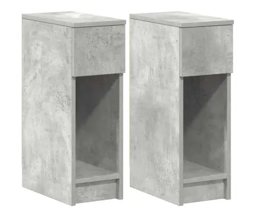 Naktinės Spintelės Su Stalčiumi, 2Vnt., Pilka, 20X36X60Cm Naktinės Spintelės Su Stalčiumi, 2Vnt., Pilka, 20X36X60Cm