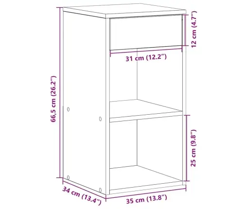 Öökapp Sahtliga, Must Tamm, 35X34X66,5 Cm