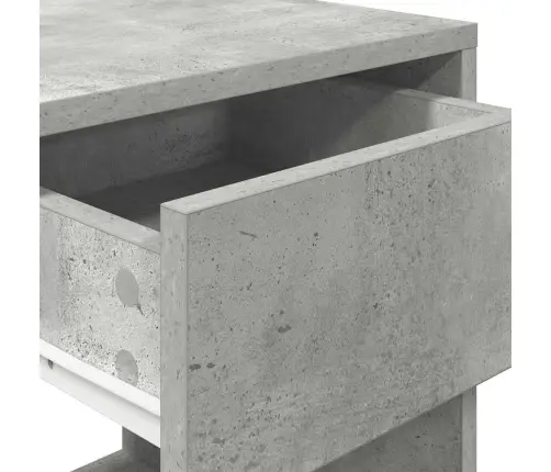 Naktsskapīši Ar Atvilktni, 2 Gab., Betona Pelēks, 35X34X66,5 Cm Vidaxl