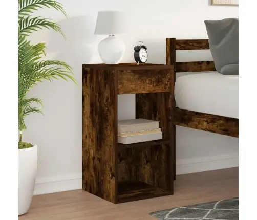 Spintelė Prie Lovos Su Stalčiumi, Dūminio Ąžuolo, 35X34X66,5Cm