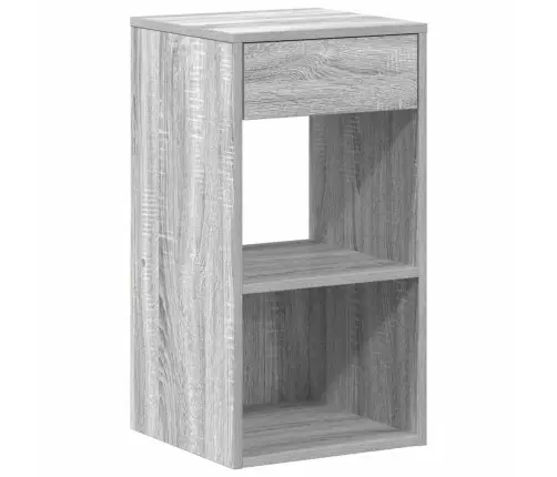 Naktsskapītis Ar Atvilktni, Pelēka Koka, 35X34X66,5 Cm Vidaxl