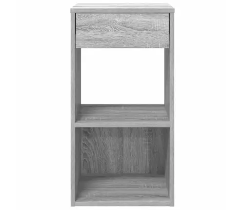 Naktsskapītis Ar Atvilktni, Pelēka Koka, 35X34X66,5 Cm Vidaxl