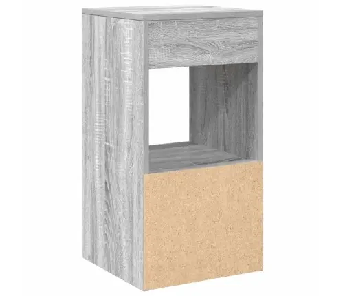 Naktsskapītis Ar Atvilktni, Pelēka Koka, 35X34X66,5 Cm Vidaxl