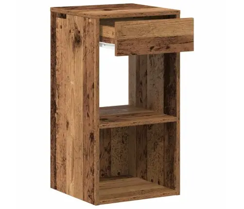 Naktsskapīši Ar Atvilktni, 2 Gab., Veca Koka, 35X34X66,5 Cm Vidaxl