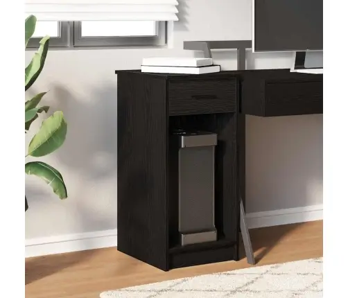 Datora Torņa Statīvs Ar Atvilktni, Melns, 35X45X77 Cm Vidaxl