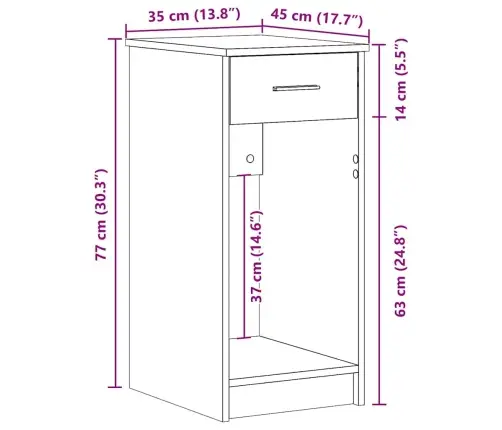 Datora Torņa Statīvs Ar Atvilktni, Melns, 35X45X77 Cm Vidaxl