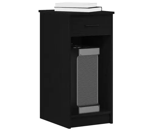 Datora Torņa Statīvs Ar Atvilktni, Melns, 35X45X77 Cm Vidaxl