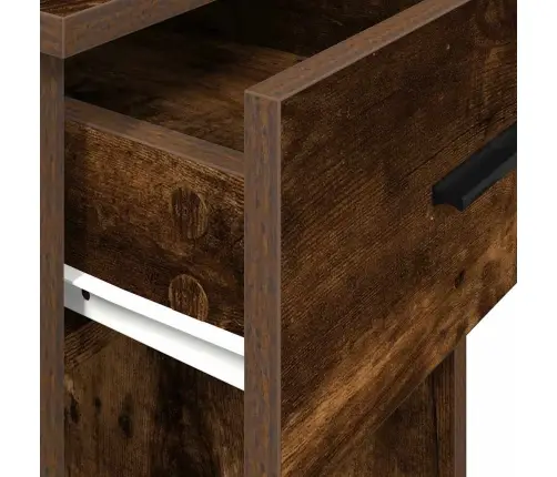 Datora Torņa Statīvs Ar Atvilktni, Ozolkoka, 35X45X77 Cm Vidaxl