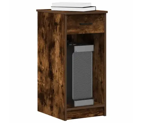 Datora Torņa Statīvs Ar Atvilktni, Ozolkoka, 35X45X77 Cm Vidaxl