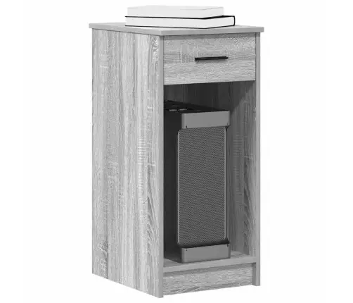 Kompiuterio Bokšto Stovas Su Stalčiumi, Pilka, 35X45X77Cm