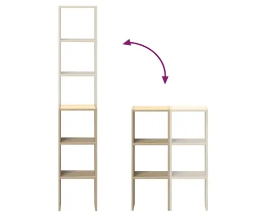 Knygų Spintos, 2Vnt., Sukraunamos, Sonoma, 30X30X80cm Mediena