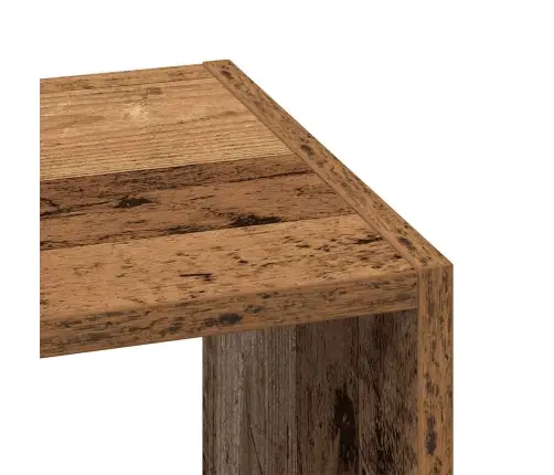 Raamatukapid 2Tk, Virnastatav, Vana Puit, 30X30X80cm Tehispuit