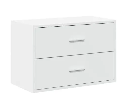 Spintelė Su 2 Stalčiais, Balta, 60X31X40cm Mediena